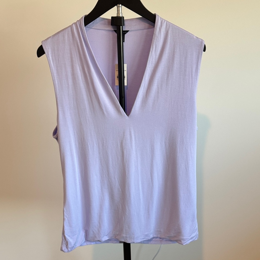 Ann Taylor Sleeveless V-Neck Lavender Top NWT, size XL